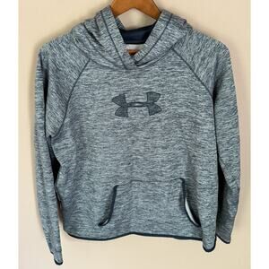 WOMENS UNDER ARMOUR LONG SLEEVE HOODED SWEATSHIRT Blue XL Cold Gear